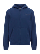 Felpa Con Zip e Scritta Ricamata Guess