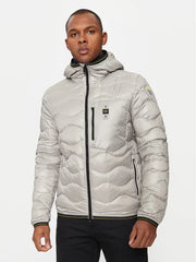 Piumino imbottito ad onde con cappuccio Blauer