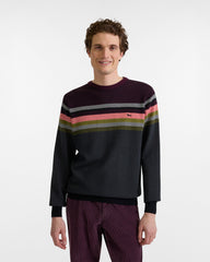 Maglione Girocollo Multirighe In Misto Lana Harmont&Blaine