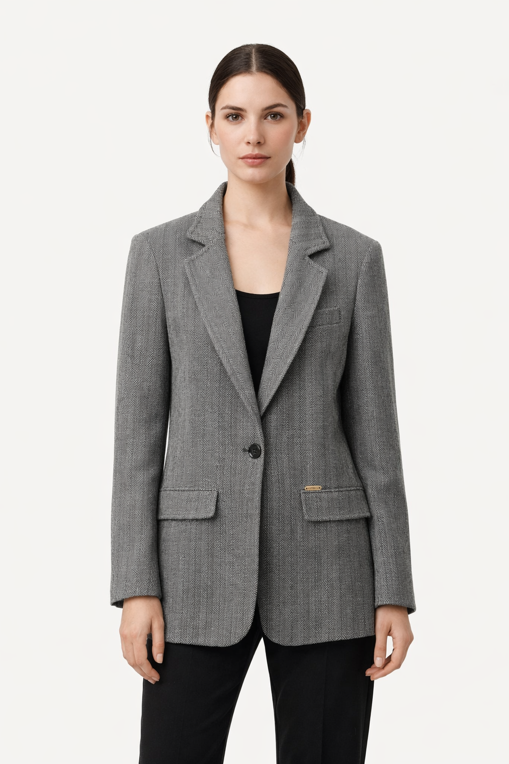 Giacca In Tessuto Spigato MAB35597 Mariella Burani