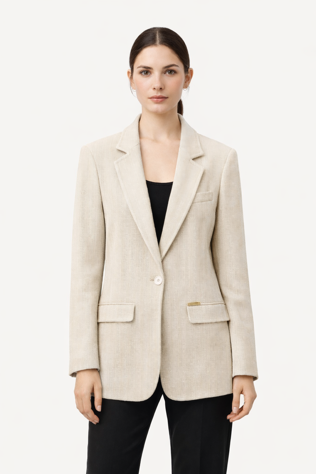 Giacca In Tessuto Spigato MAB35597 Mariella Burani