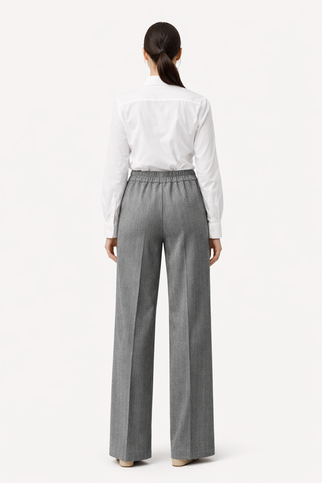 Pantalone In Tessuto Spigato MAB29638 Mariella Burani