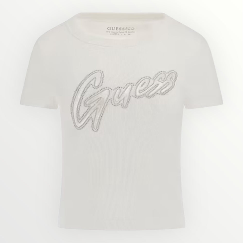 T-shirt Guess- logo borchiato