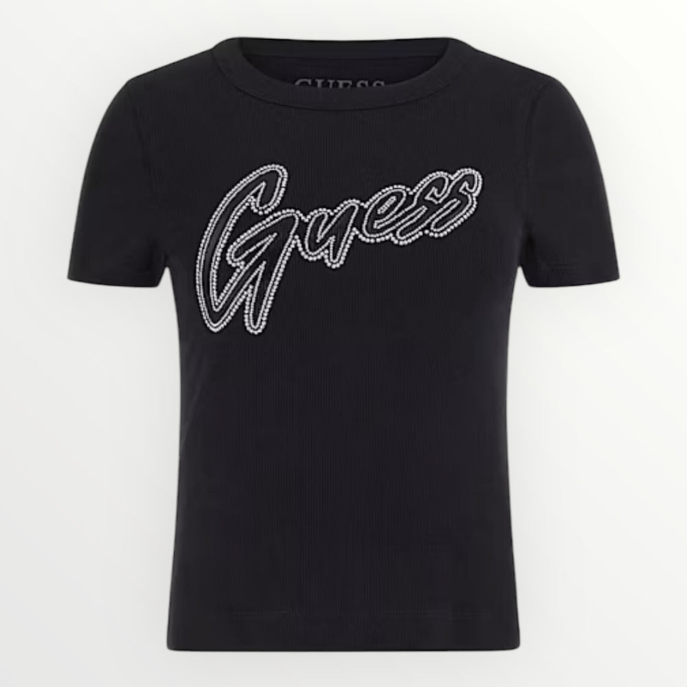 T-shirt Guess- logo borchiato