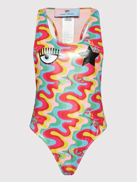 Costume Intero Con Stampa Chiara Ferragni