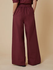 Pantalone Di Cotone Con Cintura