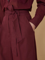 Pantalone Di Cotone Con Cintura