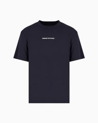 T-SHIRT REGULAR FIT CON STAMPA LOGO SU FRONTE E RETRO