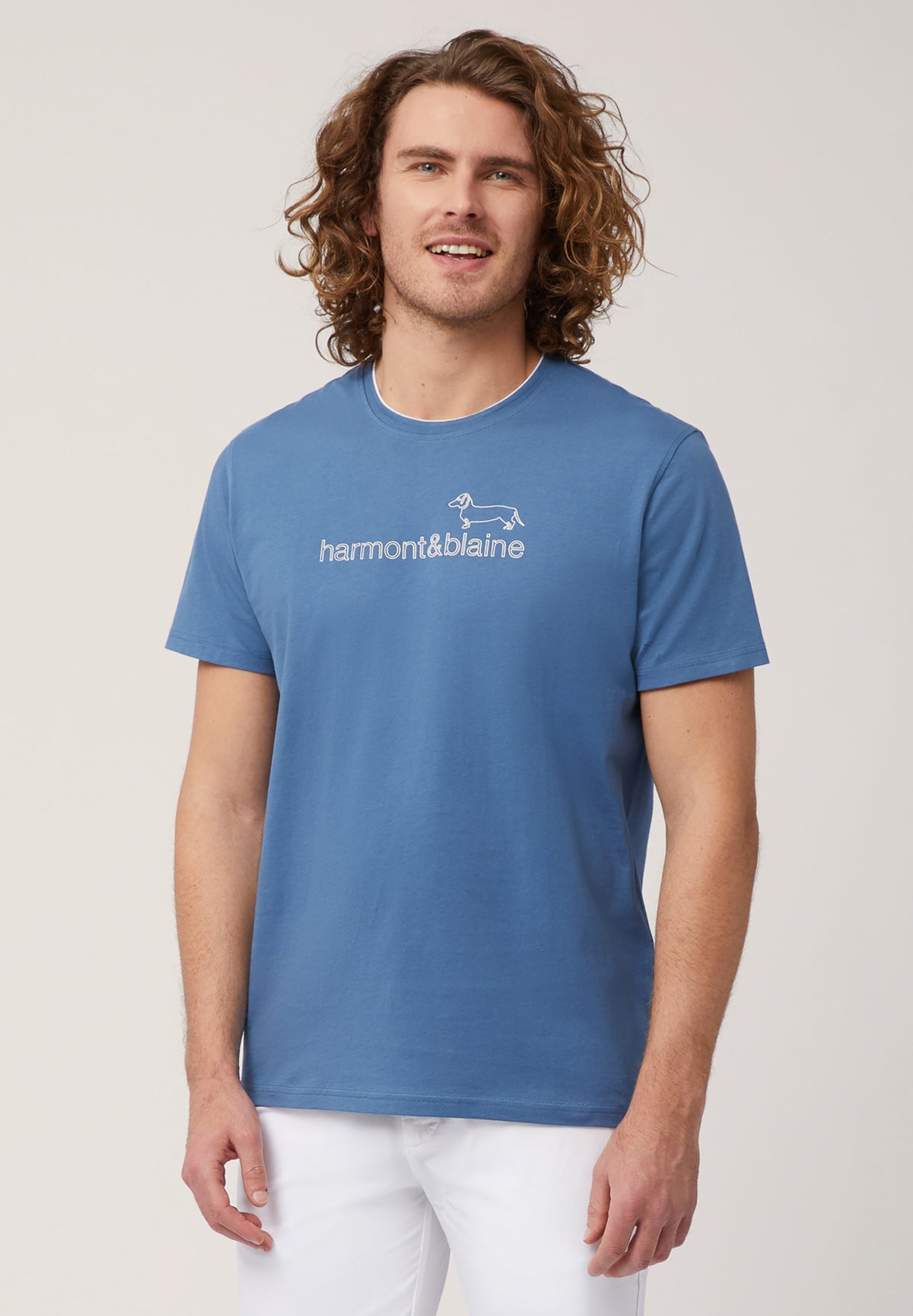 T-shirt Harmont&Blaine Scritta Gommata Grande