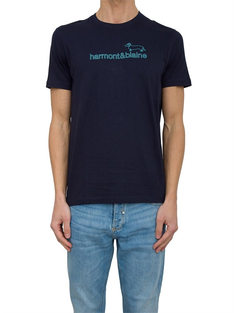 T-shirt Harmont&Blaine Scritta Gommata Grande