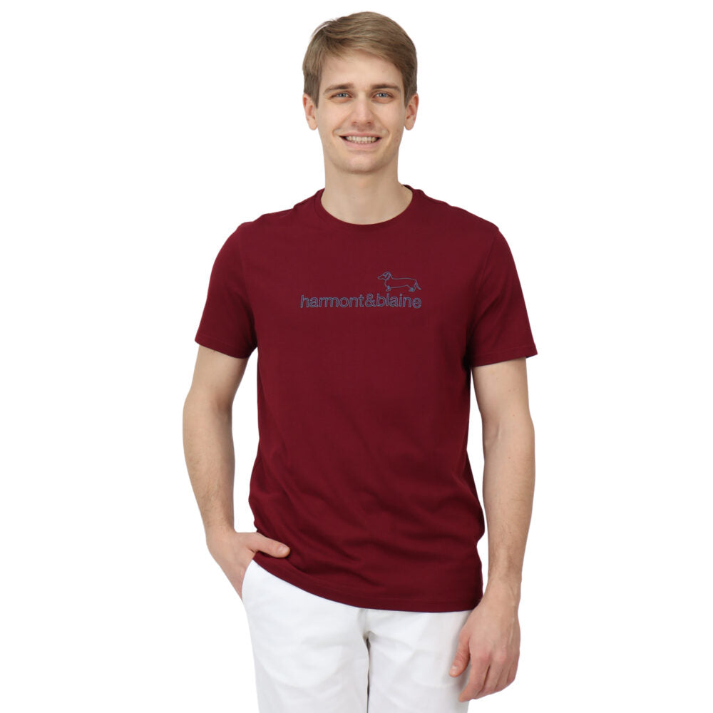 T-shirt Harmont&Blaine Scritta Gommata Grande