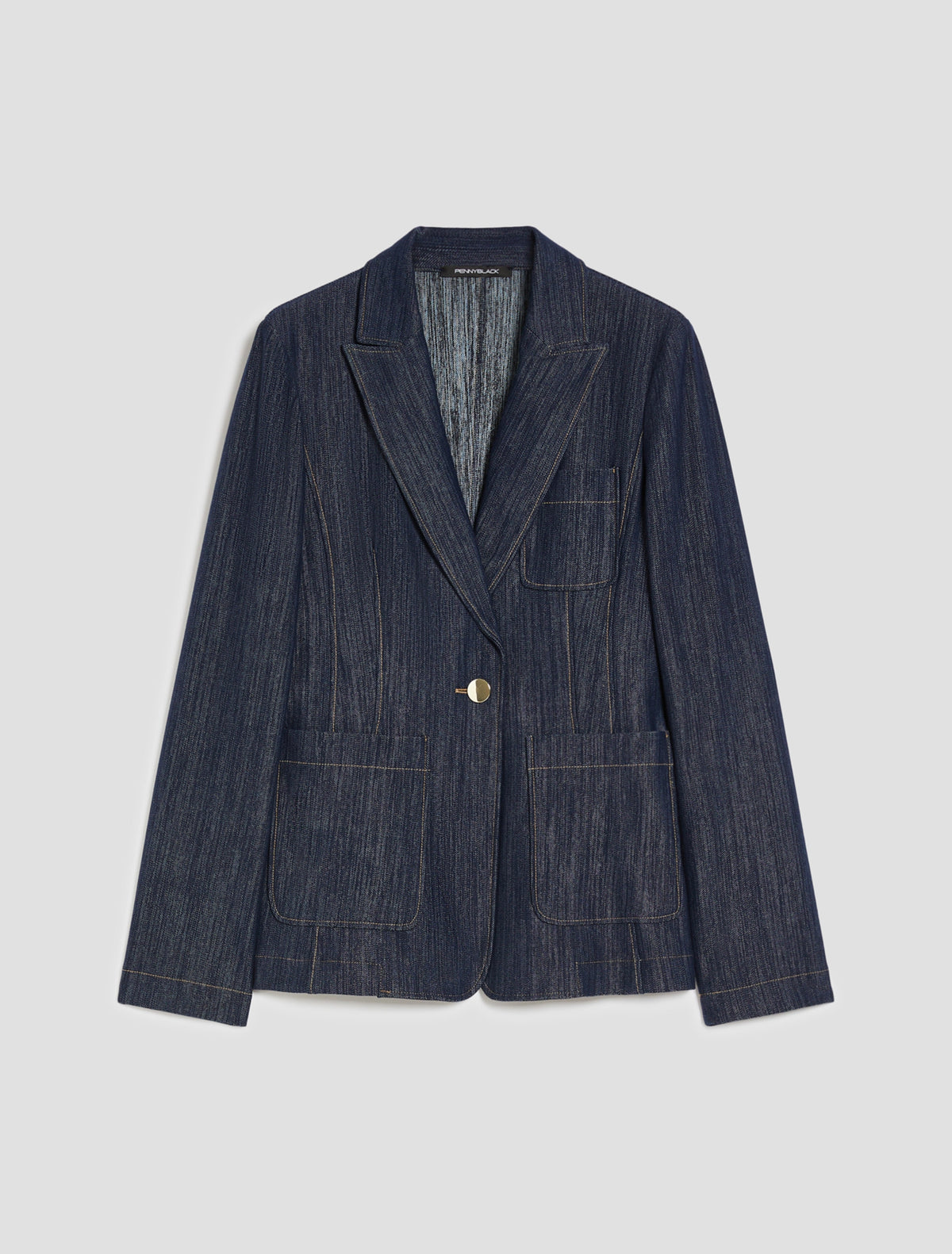 Blazer in jersey effetto denim pennyblack